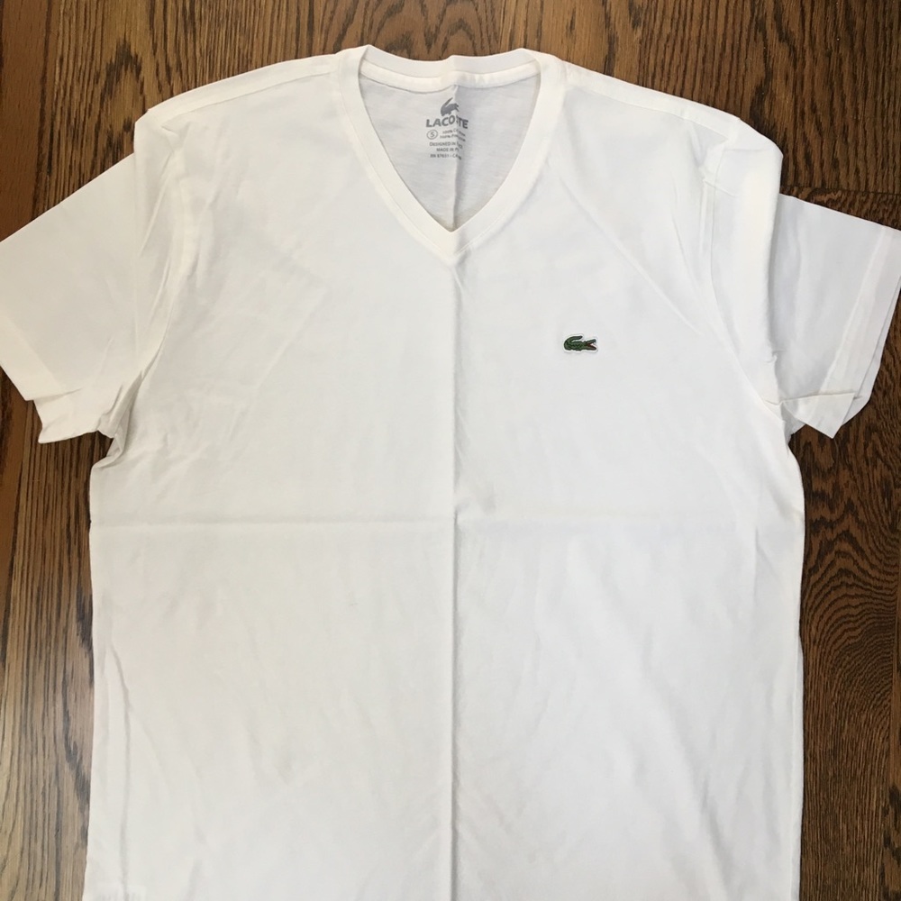 Men’s Lacoste V Neck - off white size 5